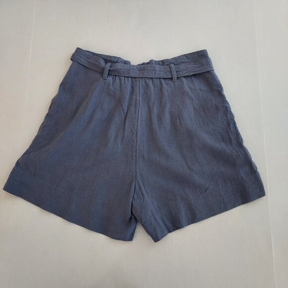 Abercrombie & Fitch Linen Blend High Waisted Belted Shorts Size Medium - Picture 6 of 10